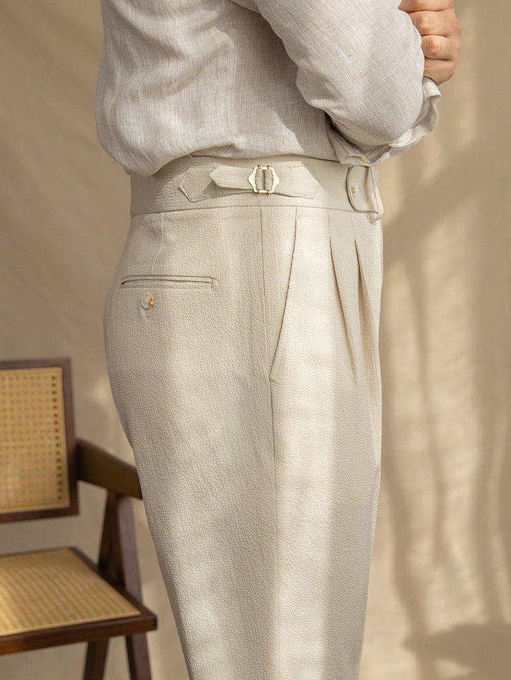 Pantalon plissé de Monte Carlo Seersucker