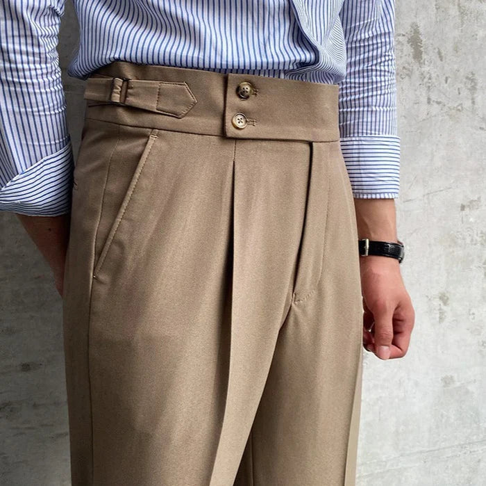 Granada Straight Fit Pleated παντελόνια